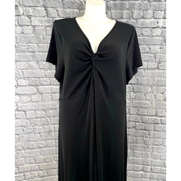 Torrid Black  Knit Knotted Ribbed  Dress Mini Size 4 4X - Picture 3 of 8